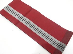 縞模様織り出し　単半幅帯